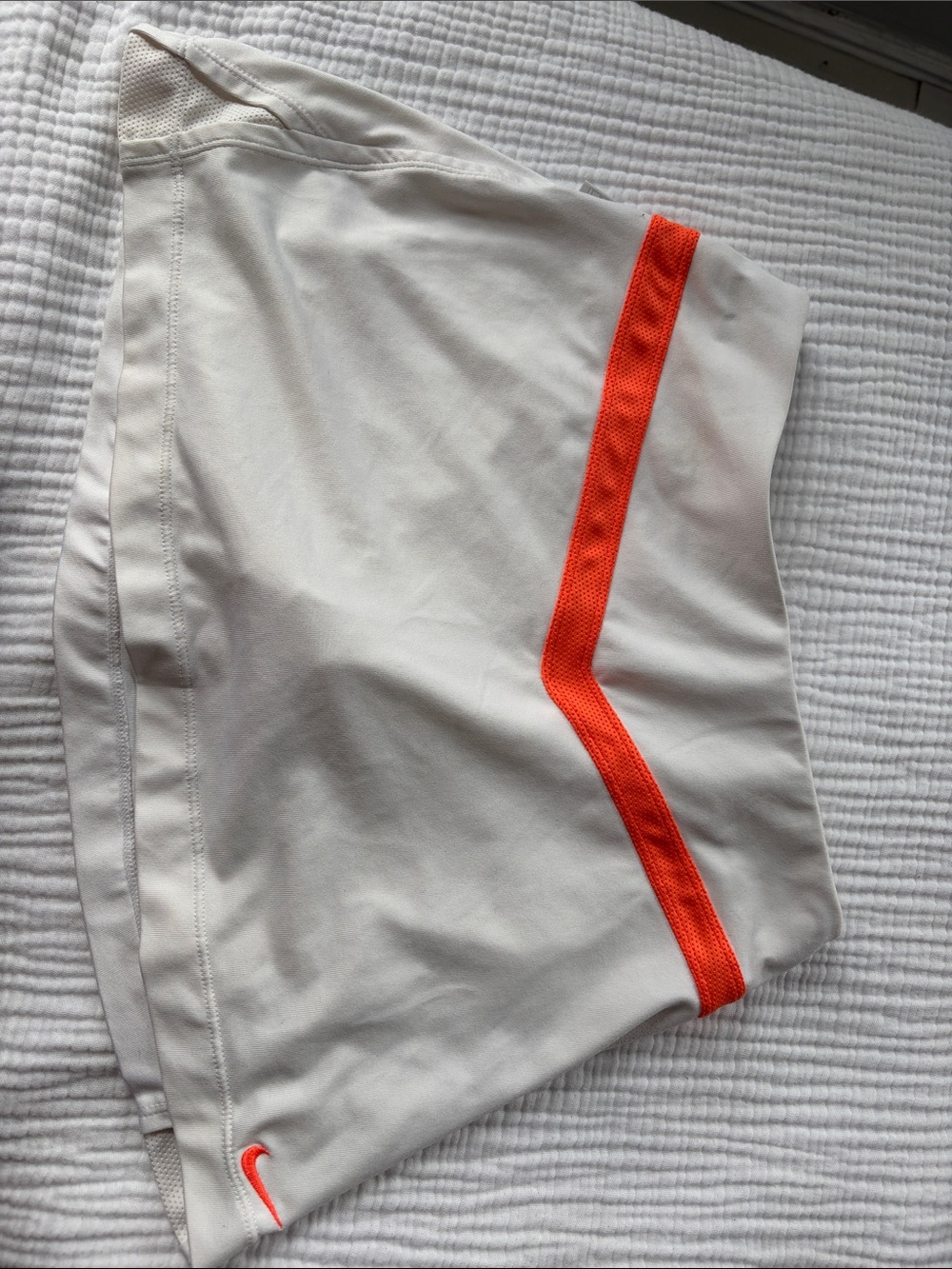 Nike White Tennis Skort with Orange Accent